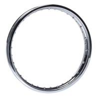 Chromovaný ráfek 18x1,85 (1.85 x 18) 36 drátů, jednoduché pletení drátů 1-kříž