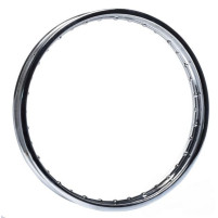 Chromovaný ráfek 18x1,85 (1.85 x 18) 36 drátů, dvojité pletení drátů 2-kříž