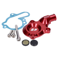 Kryt vodního čerpadla VOCA CNC červený pro Minarelli AM6, Generic, KSR-Moto, Keeway, Motobi, Ride, CPI, 1E40MA, 1E40MB