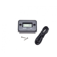 Univerzální digitální měřič motohodin černý plastový