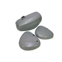 Palivová, benzínová nádrž + kryty SIMSON S51 Elektronic - stříbrná