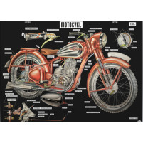 Plakát motocyklu Jawa 250 Pérák (84 x 59 cm)