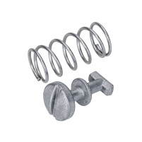 Šroub krytu 31mm s pružinou pro Piaggio, Vespa Ciao, Bravo, SI