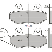 Brzdové destičky organické pro Peugeot Geopolis-Satelis 125-250 ccm