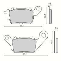 Brzdové destičky organické pro Yamaha N-Max 125/150