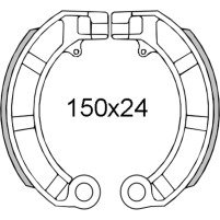 Zadní brzdové čelisti pro Piaggio Vespa PX 125-150-200cc 1998> 414450