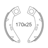 Zadní brzdové čelisti pro Piaggio Cosa 1/2 414429