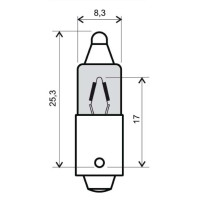 Žárovky bílé 12V23W 180   10 kusů