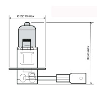 Žárovka modrá H3 12V 55W