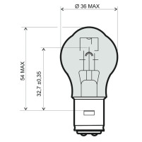 Žárovka 12V 45/40W BA20D