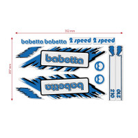Sada nálepek pro Jawa BABETTA 210 modrá
