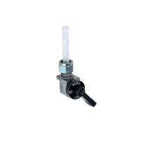 Palivový kohout M12×1 levý závit, vývod vpravo 6 mm pro Hercules Prima, Kreidler Florett, Sachs, Zündapp