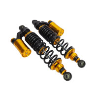 Zadní plynové tlumiče 360 mm pro Simson S51 – nastavitelné, černo-zlaté