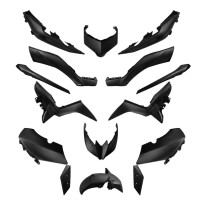 Kompletní sada plastů RMS 15 dílů pro Yamaha XMAX 125/300/400 2018–2022 – matná černá