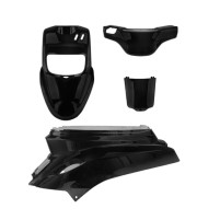 Kompletní sada plastů RMS 4 díly pro MBK Booster, Yamaha BW’S 50 – černá