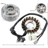 Stator s rotorem pro Motocykly Voge R125 270010533-0001, 270020670-0001