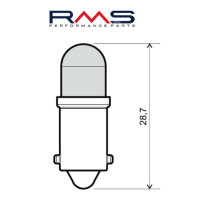Žárovka LED RMS 12V BA9S