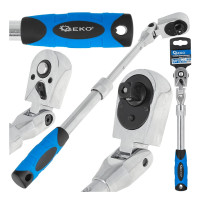 Teleskopická ráčna s kloubem 3/8″, délka 285–375 mm
