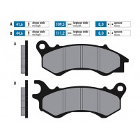 Brzdové destičky Polini organické pro Honda PCX 125i 4T 10-12 JF28