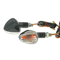 indicator light set M10 thread carbon look Doozy transparent, short version