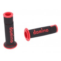Sada rukojetí Domino A450 On-Road Racing černá / červená s otevřenými konci