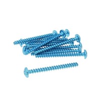 Šrouby hliníkové eloxované modré  12 kusů - M5x50