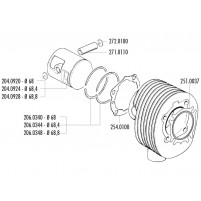 Pístní kroužek Polini 68mm pro Vespa 200 PE, PX