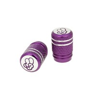 valve cap set Peace anodized aluminum - purple - universal