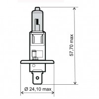 Žárovka modrá H1 12V 55W