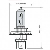 Žárovka bílá H4 12V 35/35W