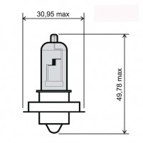 Žárovka modrá 12V 20W P26S