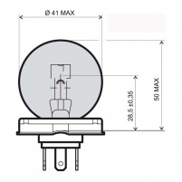 Žárovka bílá 12V-45/40W P45T