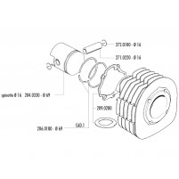 Pístní čep Polini 16x54mm pro Ape MPM 600, MPR 500, MPV 600