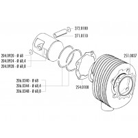 Pístní kroužek Polini 68,8 mm pro Vespa 200 PE, PX