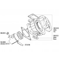 Píst Polini 165ccm 64mm (A) pro Cagiva 125 2T LC