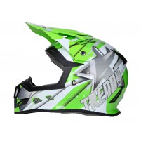 Helma Motocross Trendy T-902 Dreamstar bílá / zelená - různé velikosti