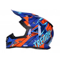 Helma Motocross Trendy T-902 Dreamstar modrá / oranžová - různé velikosti