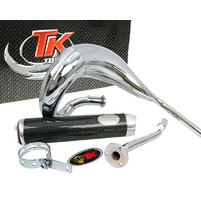 Výfuk Turbo Kit Bufanda RQ chromovaný s homologací pro Derbi Senda (00-), Aprilia RX/SX, Gilera RCR/SMT